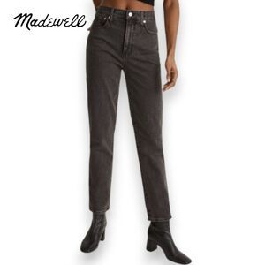 MADEWELL The Perfect Vintage Jean Petite Lunar Wash Black High Rise | Sz 24P